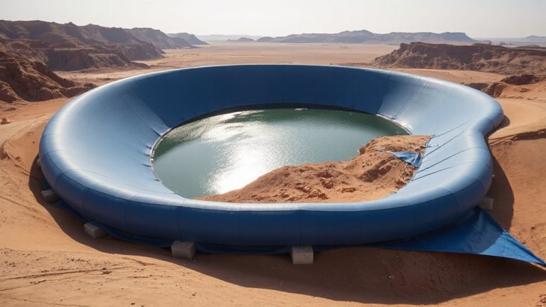 inflatable liner dams reservoir