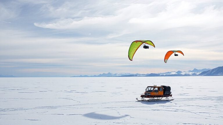 kites with cameras survey ice