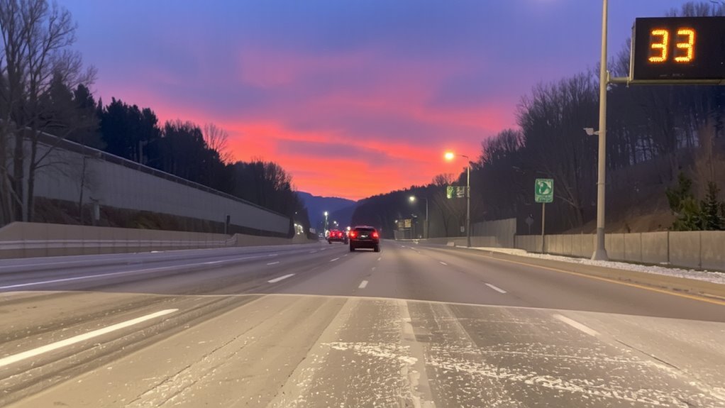 late night ice danger