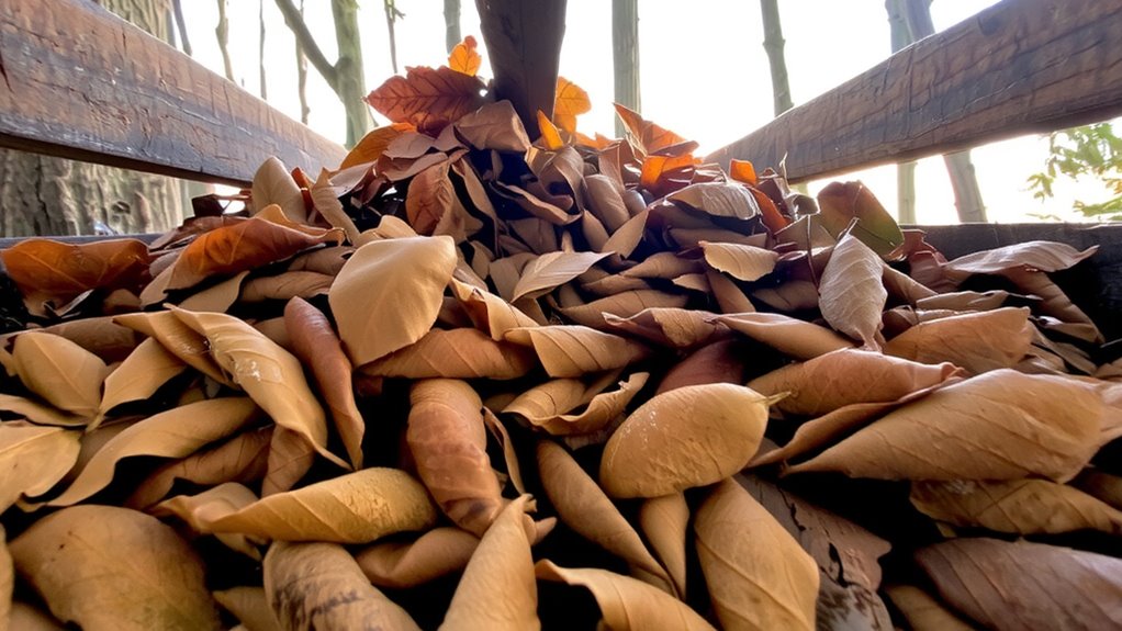 leaves as emergency insulation
