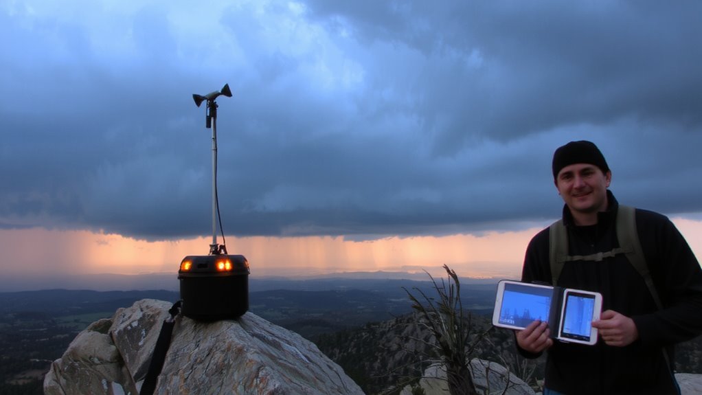 lightning detection and rainfall tracking