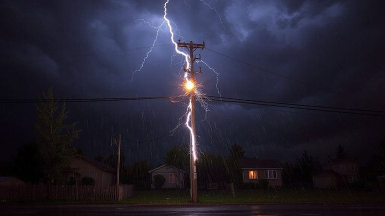 lightning induced power outage risks