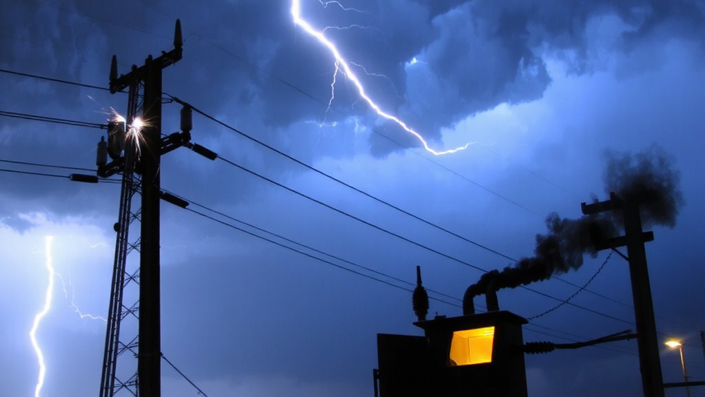 lightning induced power surges