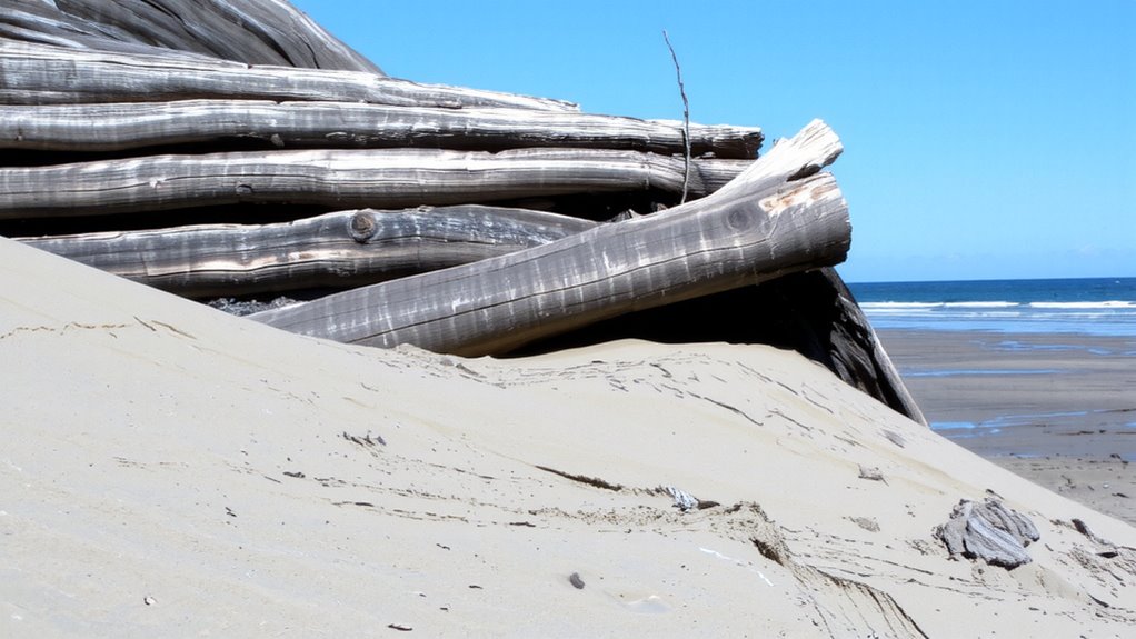 low slanted windbreak wall