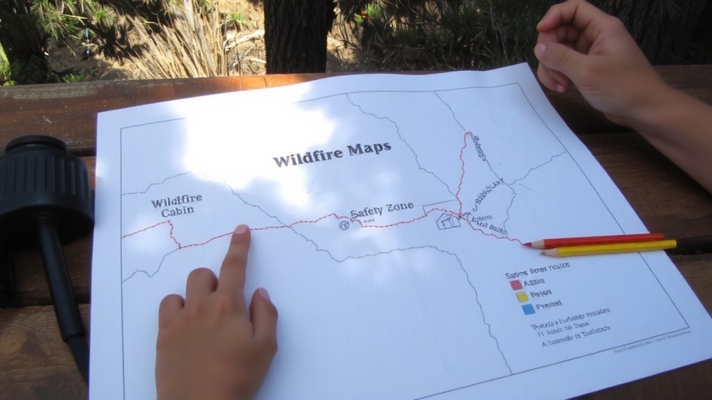 map two evacuation routes