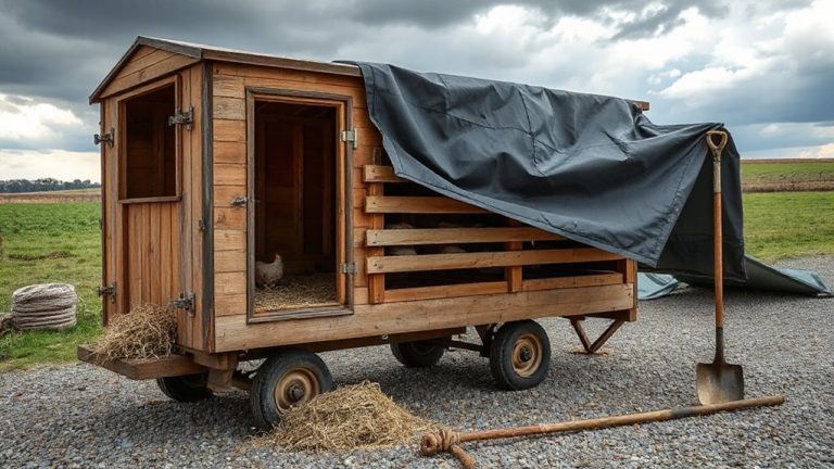 mobile chicken coop prep