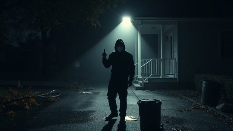 motion lighting deters looters