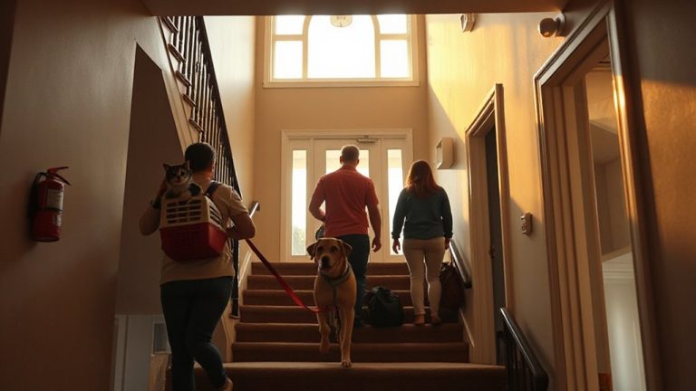 multi story pet fire drill