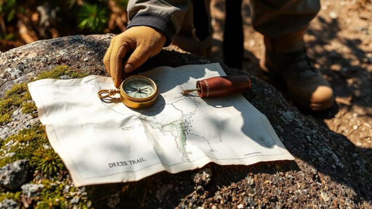 navigate with map compass