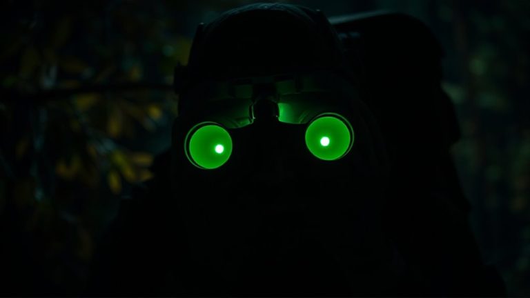 night patrols with stabilized binoculars