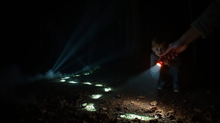 nighttime flashlight fire drills