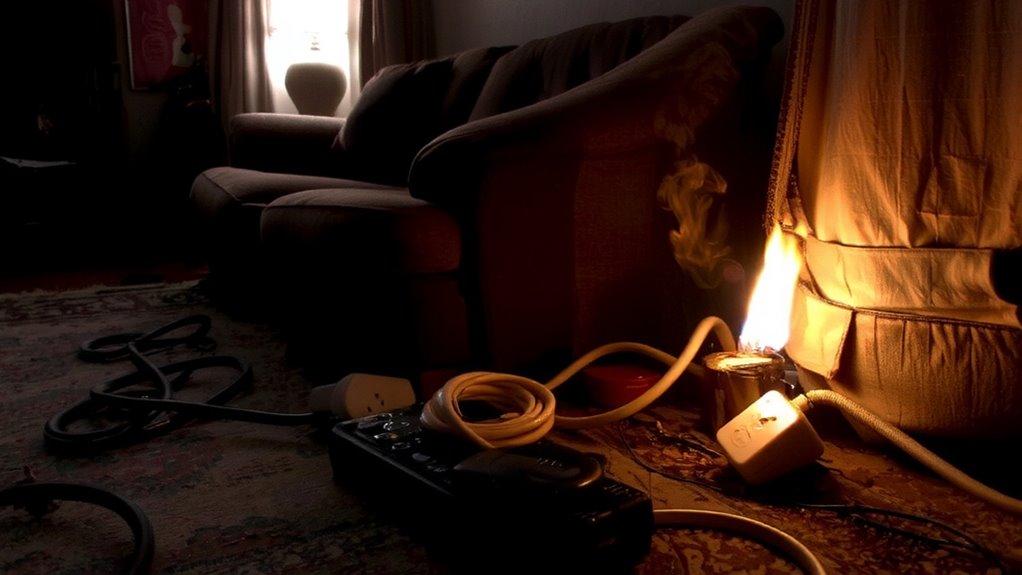 overloaded cords cause fires