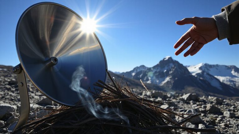 parabolic solar fire ignition