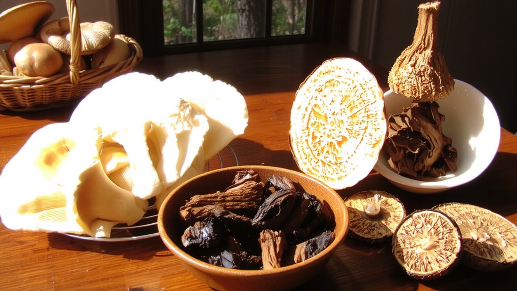 pick mushrooms that dry well