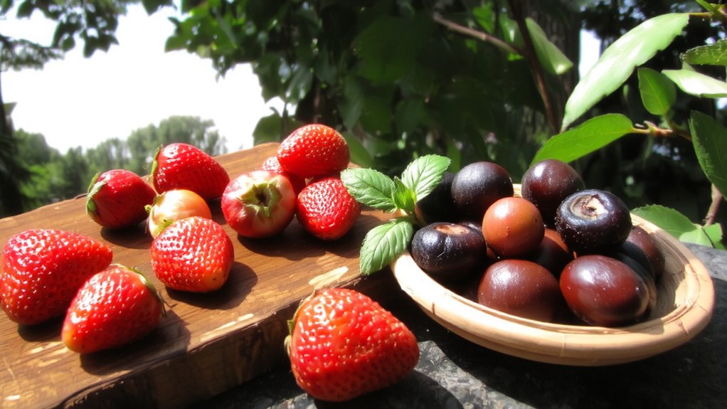 pick ripe uniform berries