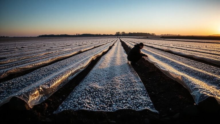 plastic sheets collect dew
