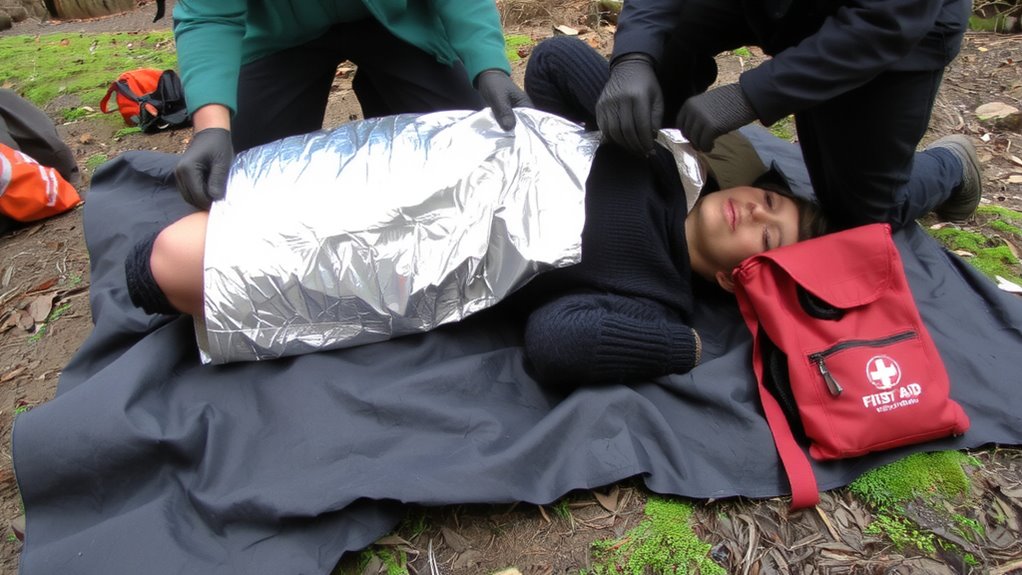 remove wet clothes insulate body