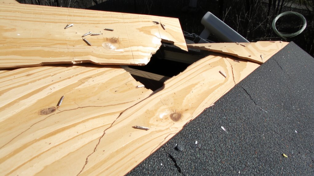 roof sheathing wind failure