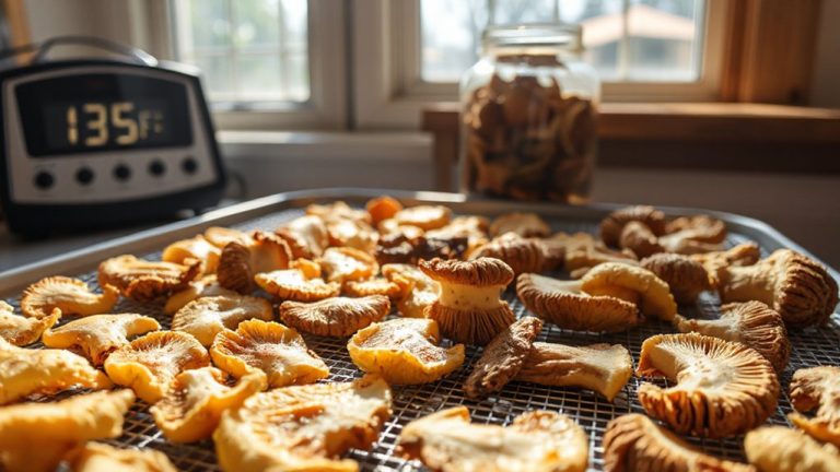 safe mushroom dehydration techniques