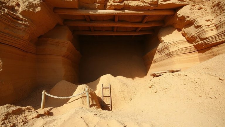 sandy desert underground shelter