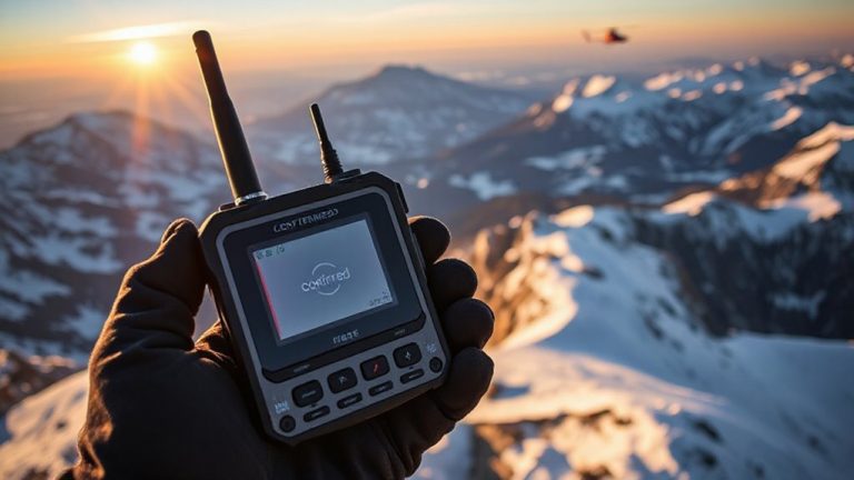 satellite devices for air rescue location sharing
