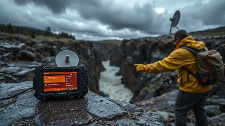 satellite devices for flood alerts