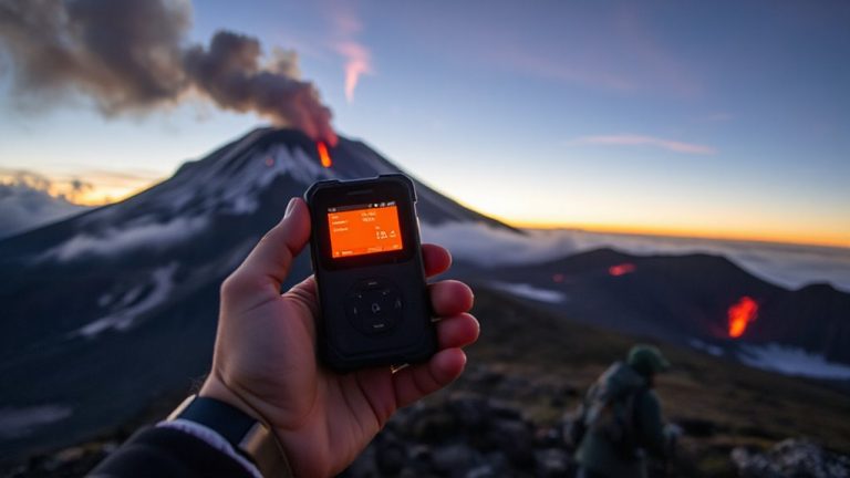 satellite devices for volcanic alerts