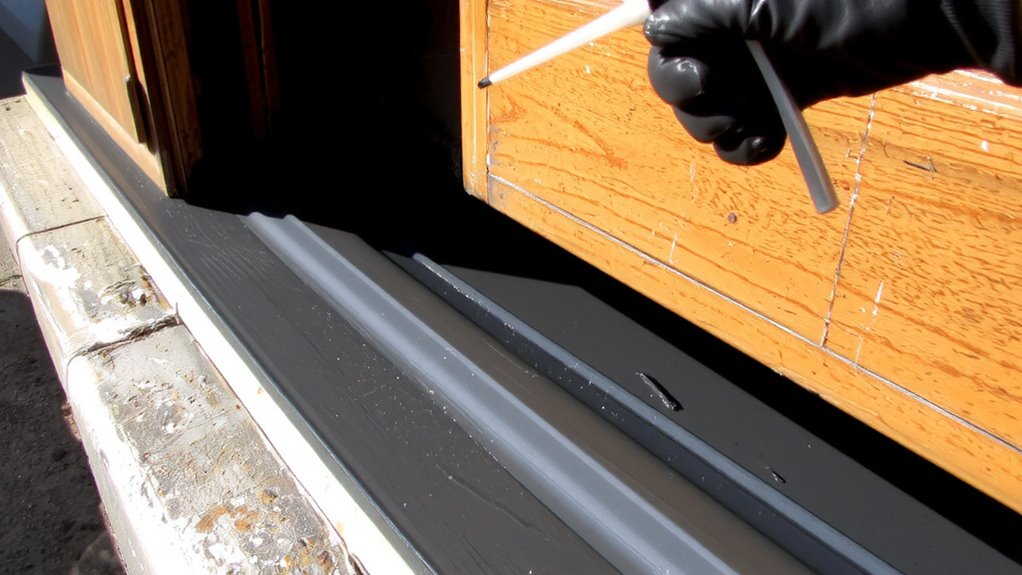 seal doors with weather stripping and sweeps