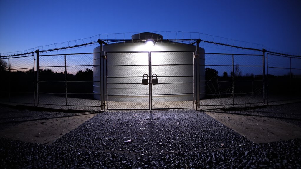 secure fencing with lighting
