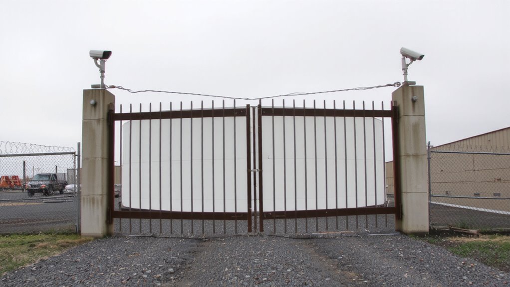 secure gates with surveillance