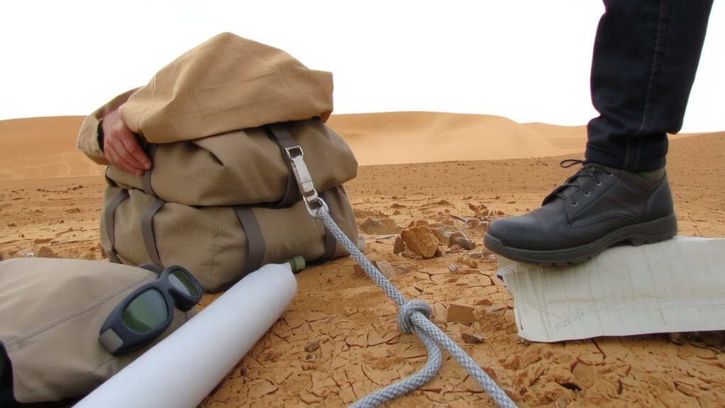 secure gear against strong winds