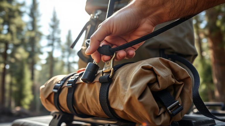 secure gear with bungee cords