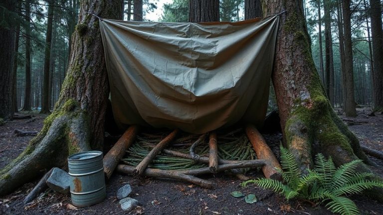 shelter building using debris