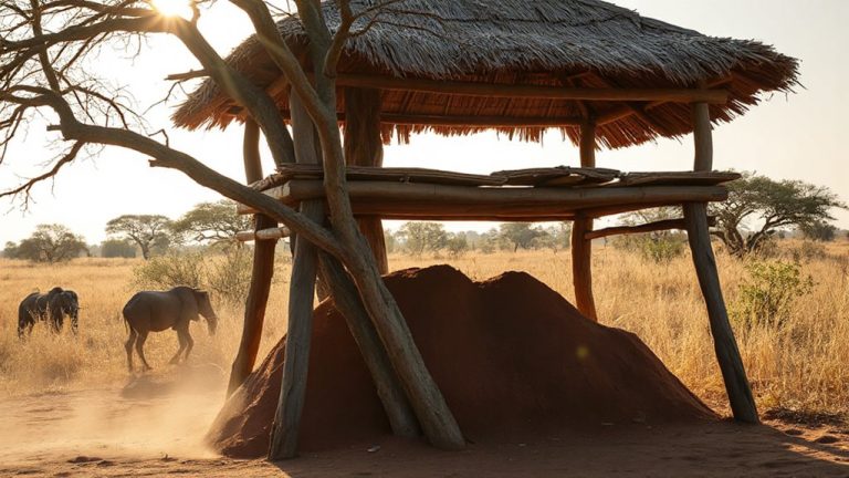 shelter on termite mounds