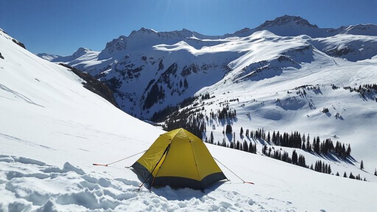 sleeping upslope avoids avalanche risks
