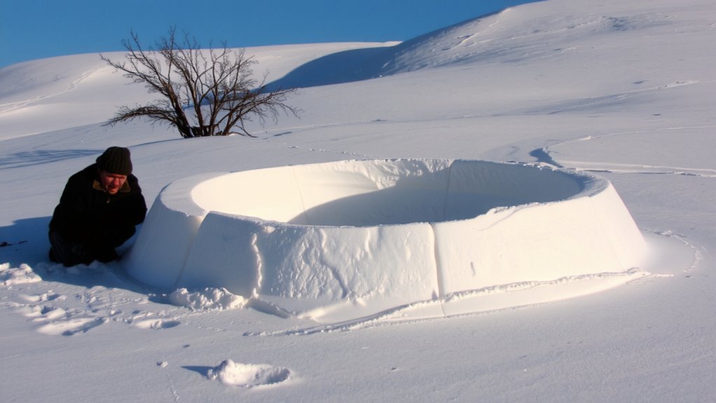 snow blocks reduce wind chill