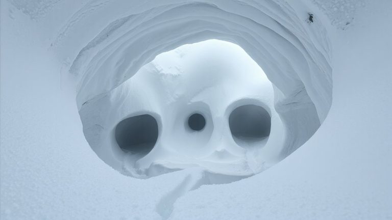 snow cave with chambers