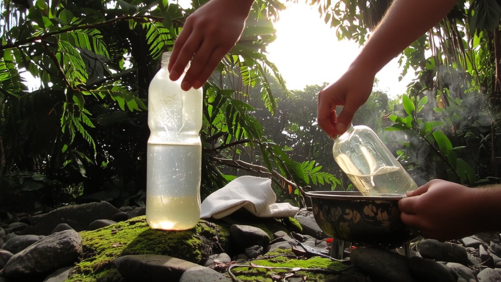 solar disinfection with clear bottles