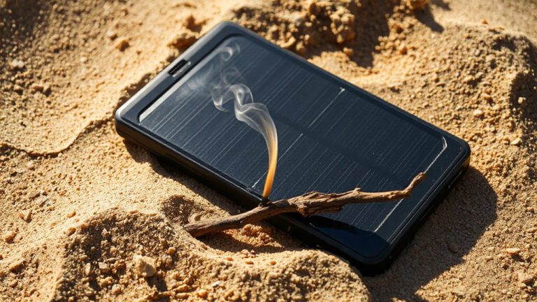 solar fire using metal shard