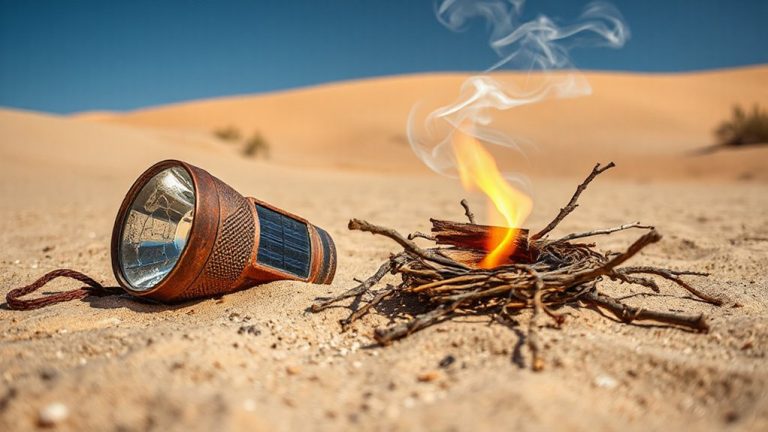 solar ignition in desert