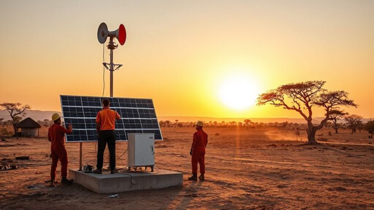 solar powered siren deployment