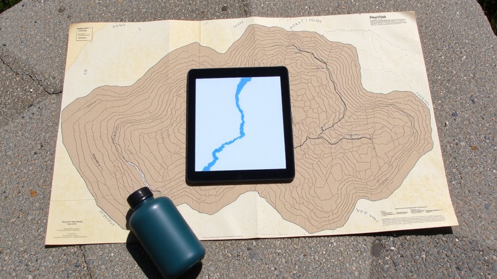 spot water using topo maps