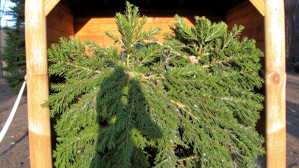 spruce boughs for insulation