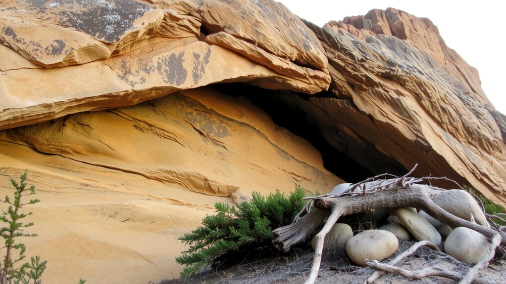 stable overhanging rock assessment