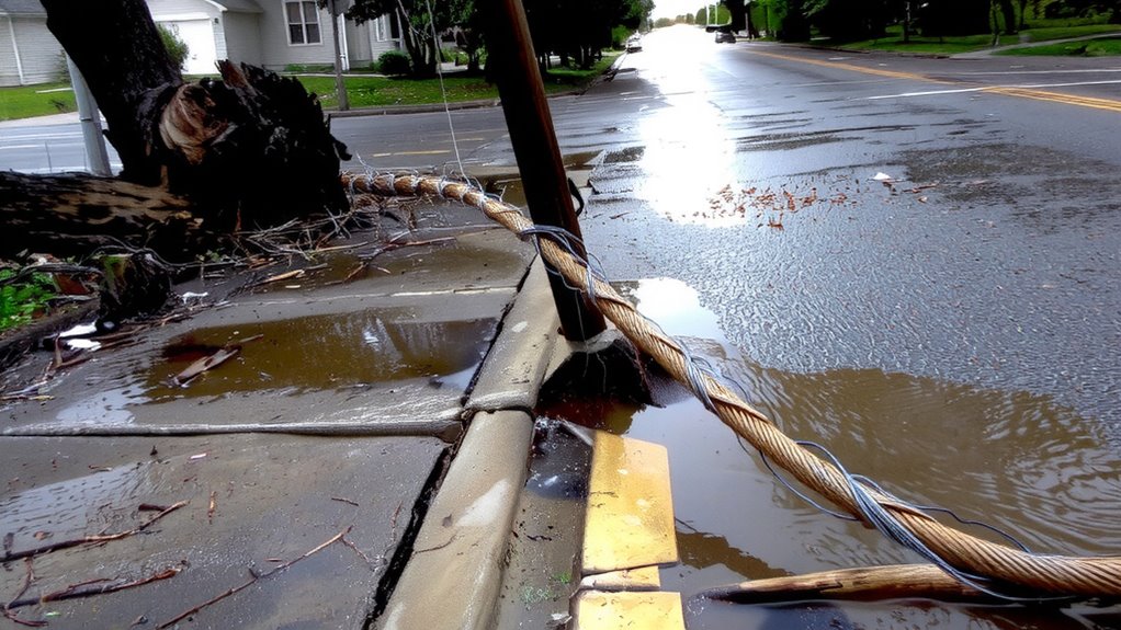 stay away from downed wires