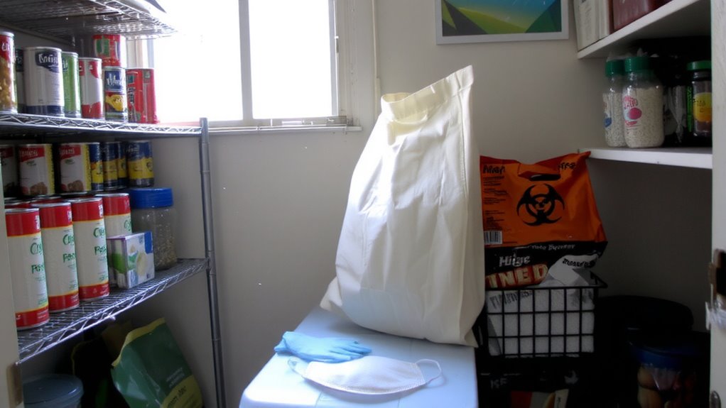 stock non perishables water hygiene items