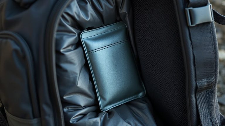 store pouch securely inside pack