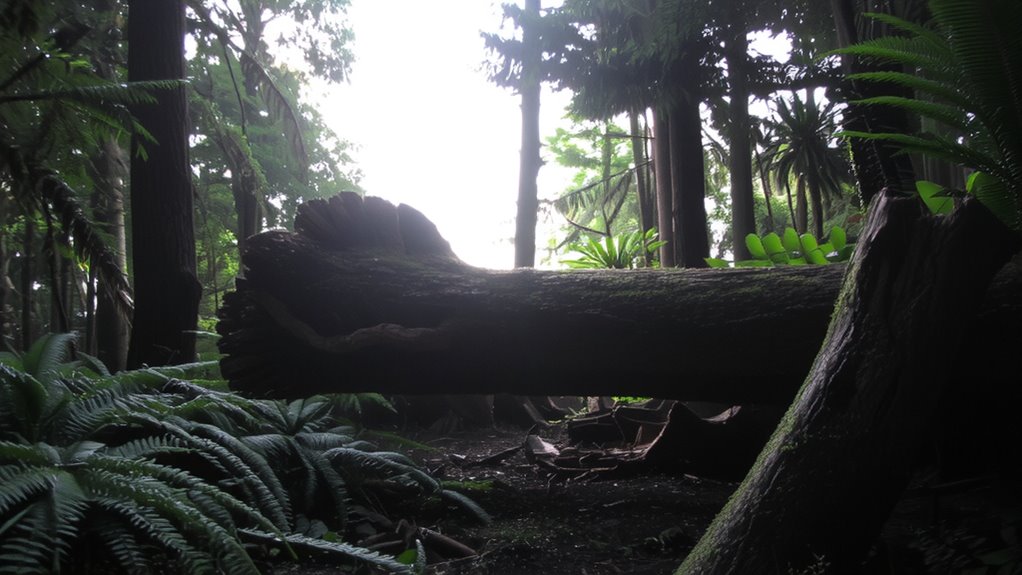 sturdy dry logs stable ground
