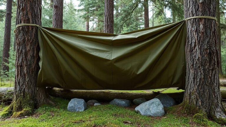 tarp and natural shelter build