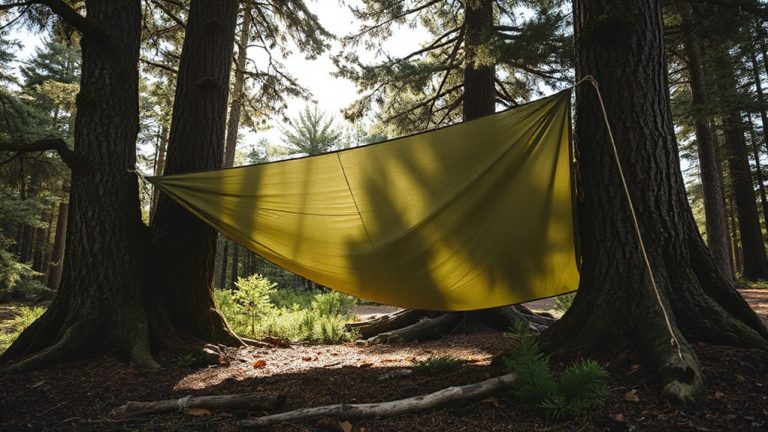 tarp and tree shelter construction